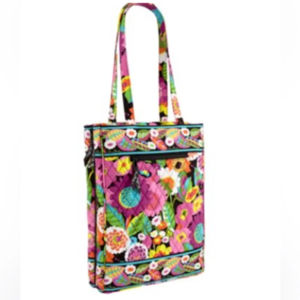 Vera Bradley Va Va Bloom Triple compartment laptop travel tote